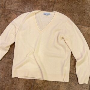 CashmereCream V-Neck Sweater